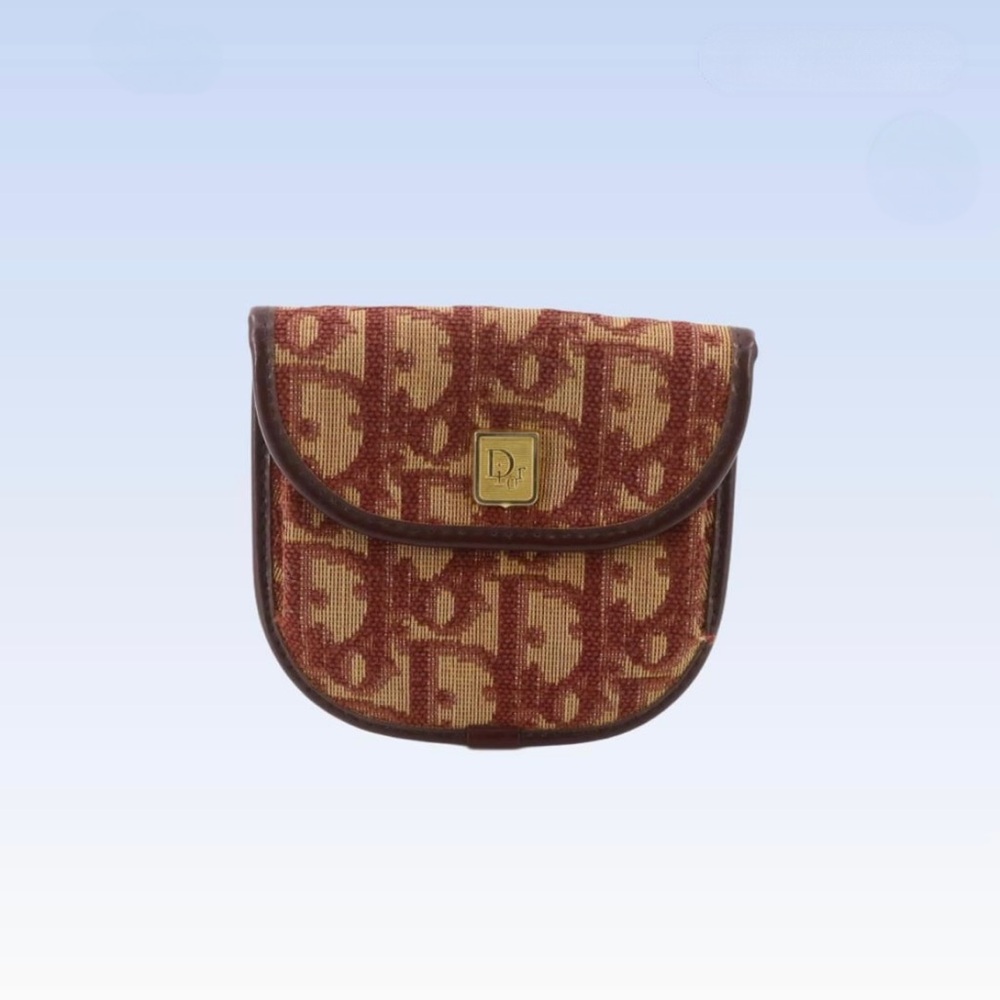 Christian Dior Vintage Trotter Coin Case - Burgandy